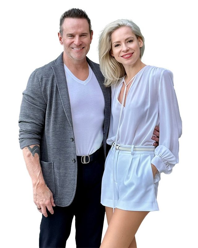 Jon Benson with his wife and business partner Olya